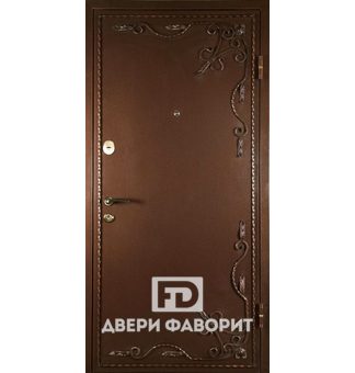 Металлическая дверь в коттедж с цинкогрунтом (ковка)