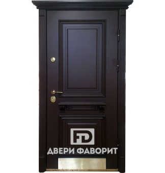 стальная дверь с отбойником, двухсторонняя отделка массив дерева